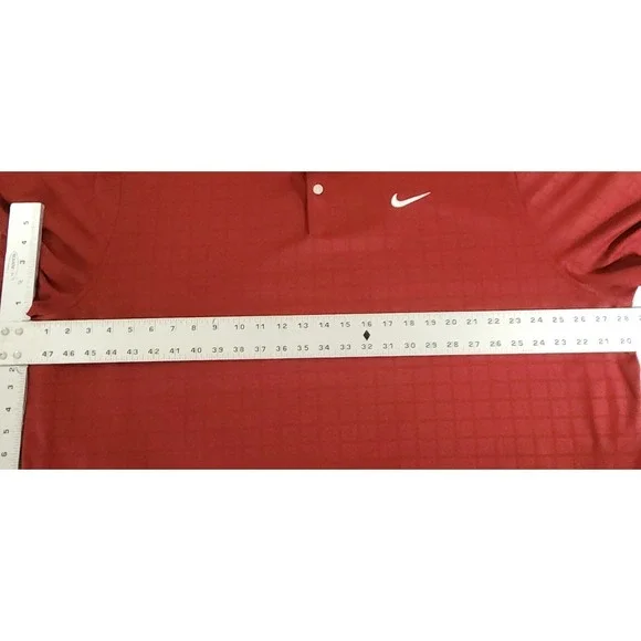 Nike Polo Shirt Mens 3XL Dri-FIT Red Golf Athletic Performance Swoosh - Picture 8 of 9